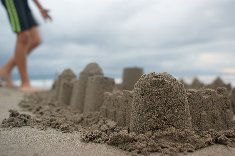 school holiday activity build sandcastles